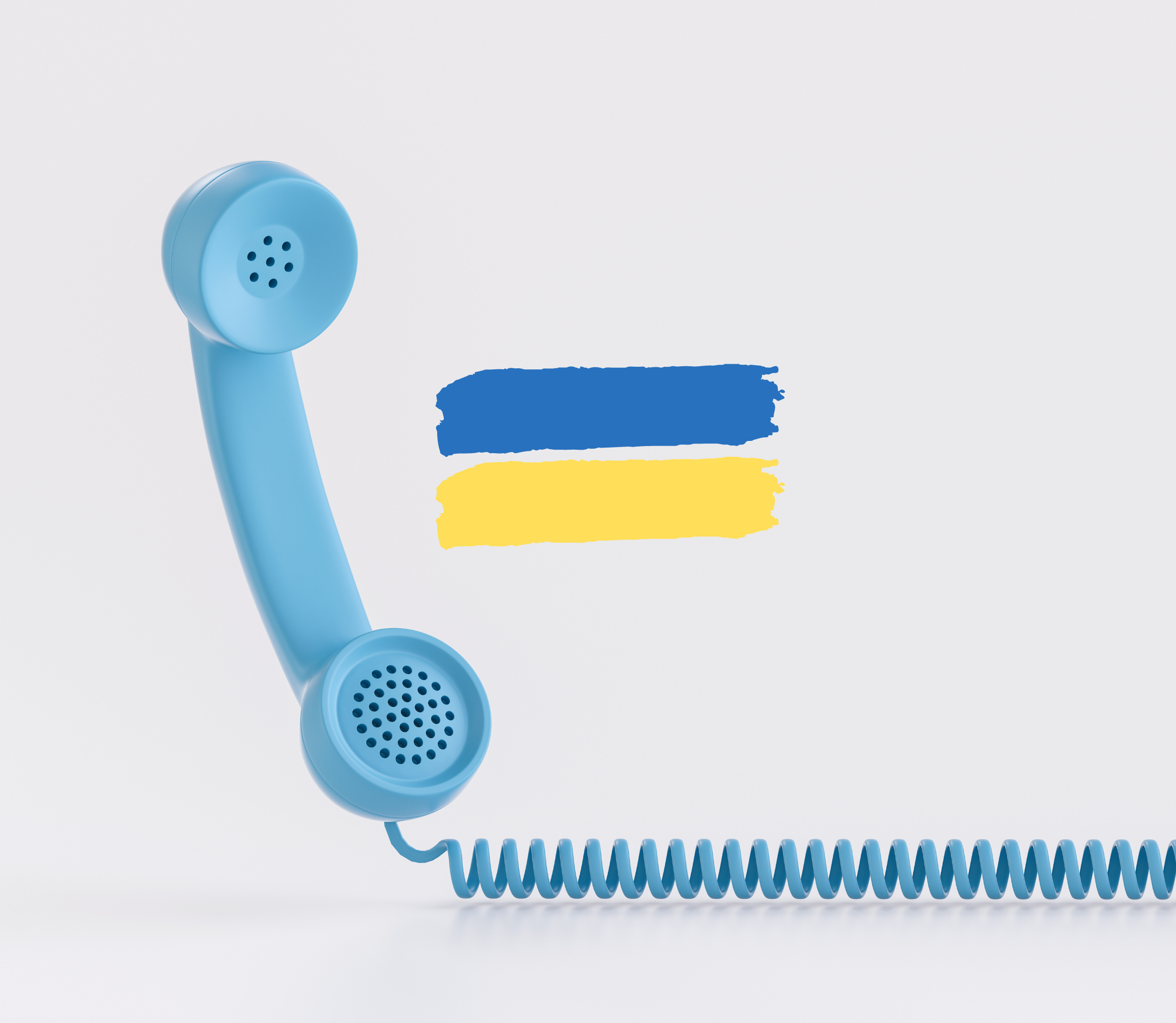 Słuchawka z flagą Ukrainy